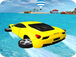 Water Surfing Car Stunts 3D Online Arcade Game