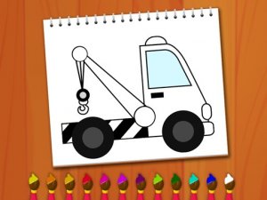 Coloring Book: Excavator Trucks Online Coloring Game